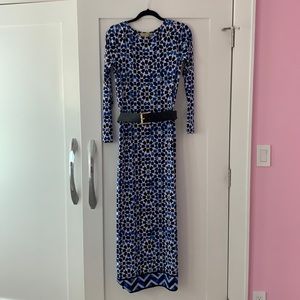 MICHAEL KORS Maxi Dress - XS, white & blues